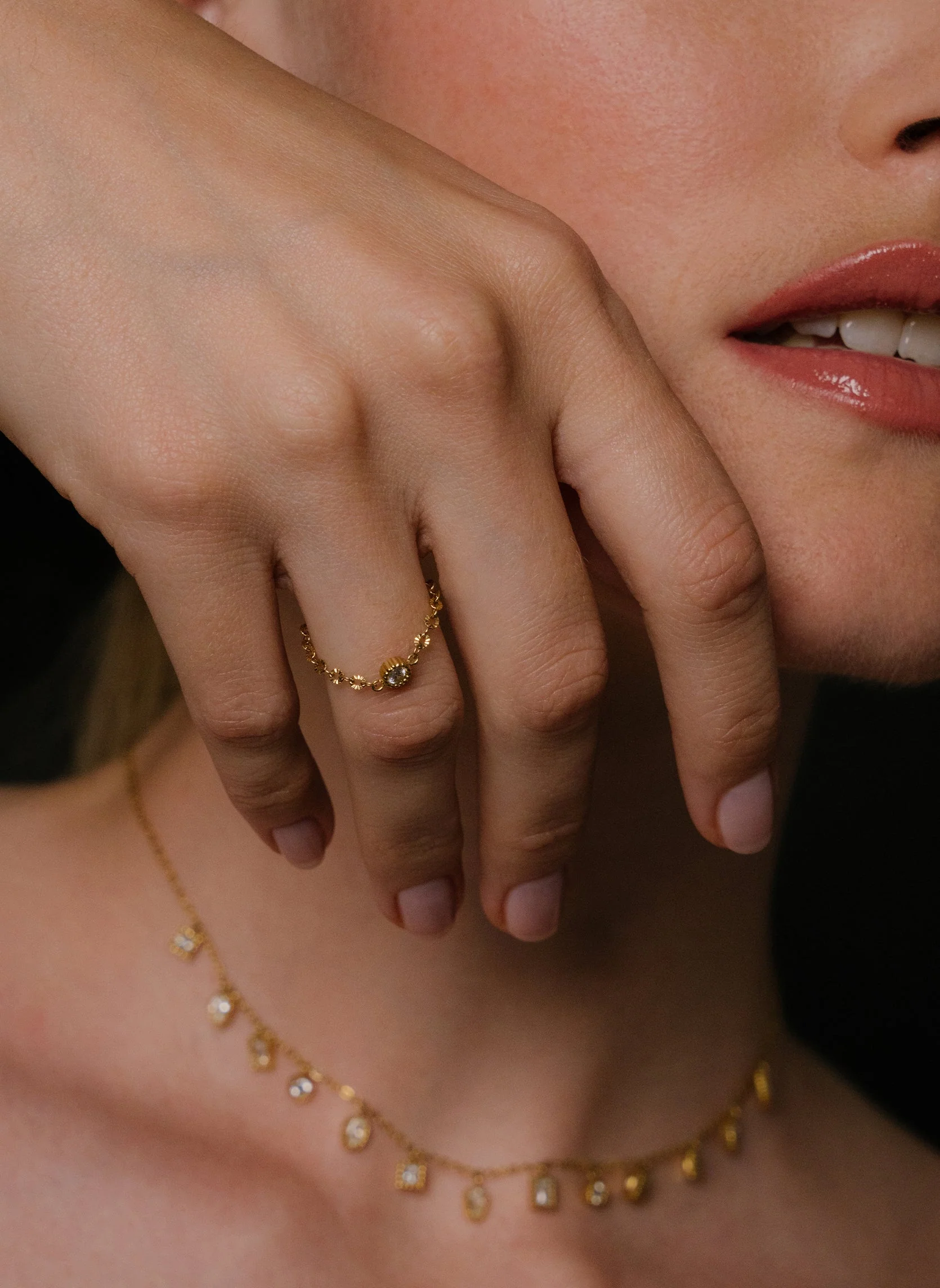 Bague chaîne Daya Rond Étoilée - Image 3